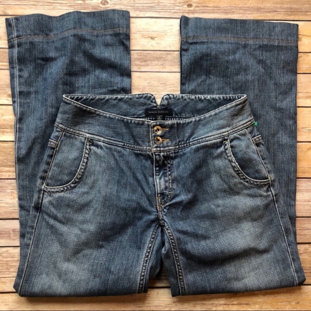 Banana Republic Wide Leg Stretch Jeans Size 2